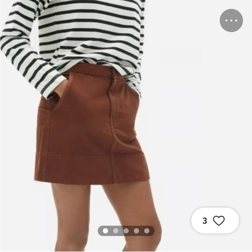 Everlane	Dark Brown Mini Skirt - Size 2